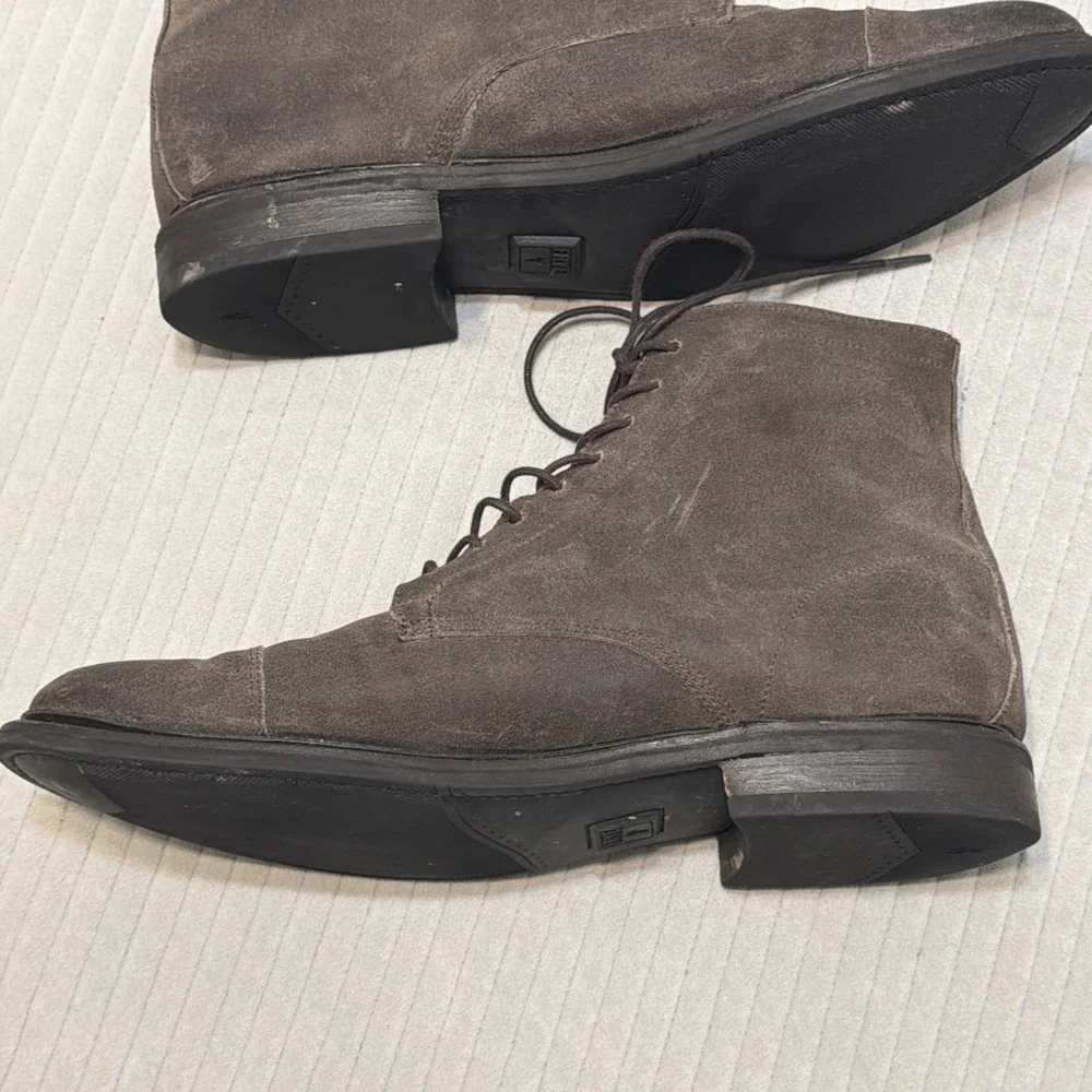 Mens Frye Boots Seth Toe Cap Toe Lace Up Dark Brown Size 13